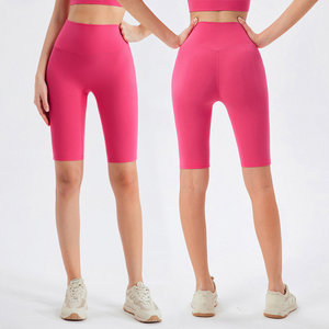 D42453 Sommer Damen Fünf-Punkt-Haifisch hose Hohe Taille Bauch schließende Shorts Elastischer Verschluss Erhältlich in großen Größen - Product Image 1