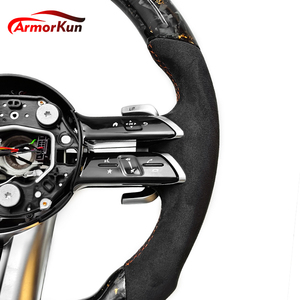 Volant personnalisé AMG en fibre de carbone forgée avec poignées en Alcantara, compatible avec tous les modèles <span class=keywords><strong>Mercedes</strong></span>-<span class=keywords><strong>Benz</strong></span> - Product Image 3