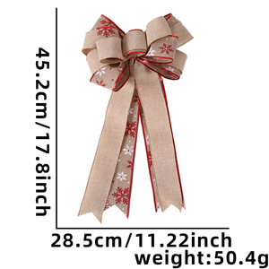 Noeuds de Noël 16 pouces 18 pouces, vente en gros, rubans en velours avec fil métallique pour décorations de fêtes et emballage cadeau - Product Image 3