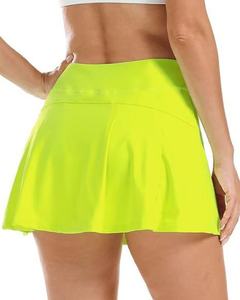 Falda Deportiva Plisada Ligera para Mujer con Bolsillo y Shorts para Tenis, Golf y Pickleball, Ropa de Entrenamiento con Logo en la Cintura Delantera - Product Image 2
