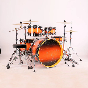 Venta al por mayor directa de fábrica: Batería de jazz profesional de 5 tambores y 4 platillos - Soporte de doble capa, pedal grande con taburete, de alta resistencia - Product Image 3