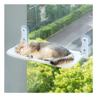 Lit hamac suspendu robuste pour chat Perchoir de fenêtre pliable sans fil avec coussin