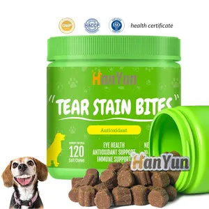 Vendita all'ingrosso di supporto per macchie lacrimali mastica morbida per cani-salute multivitaminica cane lacrima macchia-OEM/ODM rimozione organico per animali domestici integratore