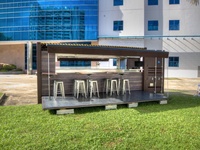 Conteneur Mobile de Restaurant, extensible, peut contenir tout le café