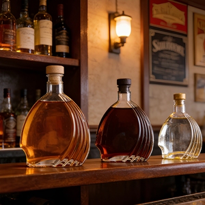 Bouteille en verre vide personnalisée en forme <span class=keywords><strong>de</strong></span> cœur gravée, 375 ml, 500 ml, 750 ml, pour whisky, <span class=keywords><strong>rhum</strong></span>, gin - Product Image 1