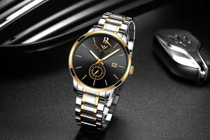 NIBOSI — montre-bracelet de Sport en acier inoxydable, étanche, en or, de marque supérieure, style Sport, Business, livraison gratuite, collection 2318 - Product Image 5