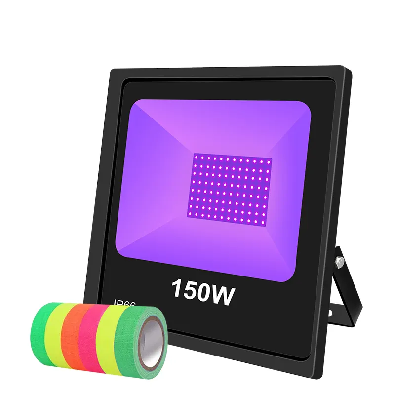 เทปฟรี Ip66 Led Uv Blacklight AC120V 150วัตต์สีดำแสงบาร์ UV LED เวทีพรรคดีเจคลับไฟฮาโลวีน