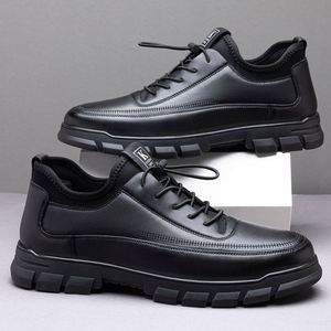 Popular <b>Men</b> <b>Shoes</b> Low Top Versatile Casual Leather <b>Shoes</b> Durable Sports Style Thick Soled Suitable for Daily <b>Work</b> and O - Product Image 4