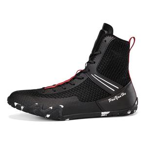 Chaussures de boxe personnalisées en usine, OEM, bon marché, fabriquez vos propres chaussures de boxe de haute qualité, respirantes, antidérapantes et légères - Product Image 2