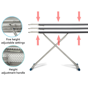 Planche <span class=keywords><strong>à</strong></span> <span class=keywords><strong>repasser</strong></span> réglable en hauteur, robuste, en métal, pliable, multifonctionnelle, avec <span class=keywords><strong>support</strong></span> pour fer <span class=keywords><strong>à</strong></span> <span class=keywords><strong>repasser</strong></span> - Product Image 2