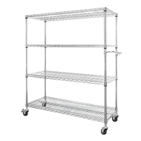 Chariot de stockage de bobines de circuits imprimés SMT ESD en acier au carbone chromé, homologué NSF, à 5 niveaux, durable, avec étagères métalliques réglables, capacité de charge de 250 kg