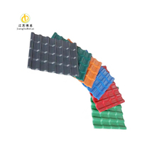 Tuiles de toit modernes carrées en résine synthétique ASA PVC anti-oxydation, isolation thermique, imperméables, longue durée de vie, pour villas, temples, hôtels