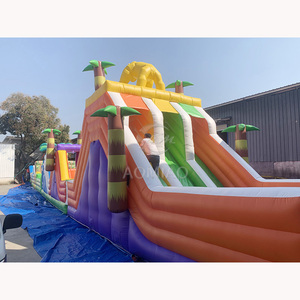 Alquiler de carrera de obstáculos inflable de tema personalizado, equipo de carrera de obstáculos al aire libre carrera de obstáculos inflable para adultos - Product Image 4