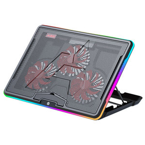 Enfriador de Portátil Ajazz ANC160 con Dos Ventiladores, Ángulo Ajustable, Iluminación Colorida, Base de Enfriamiento de Plástico para Portátil - Product Image 4