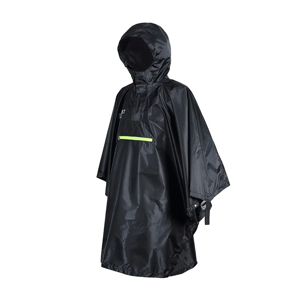 Outdoor mountaineering hiking light cape raincoat adult electric bike riding one piece polyester raincoat