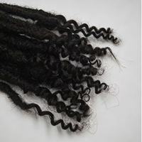 Ekstensi Dreadlock Keriting Alami Pirang 10 Inch 0.8cm Buatan Tangan untuk Perbaikan Crochet Loc Salon Grosir