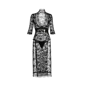 Ensemble de lingerie sexy en dentelle respirante brodée pour femmes, lingerie grande taille, coupe confortable, vêtements de nuit confortables, sous-vêtements - Product Image 4