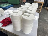 Matériau UHMWPE de pièce en plastique C4D personnalisé rond blanc pour l'industrie