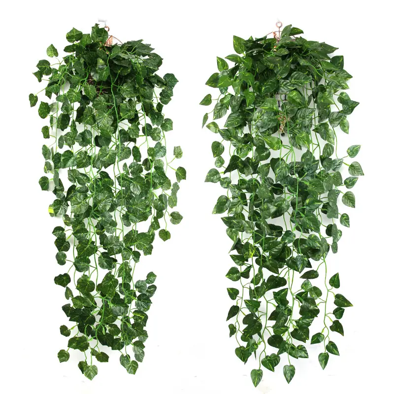 1Pcs 210Cm Green Silk Artificial Hanging Christmas Garland Plants Vine Leaves Diy Home Wedding Party Bathroom Garden Decoration