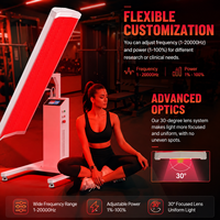 Panel de Terapia de Luz Roja Suyzeko para Cuerpo Completo, 660nm 850nm, Máquina de Fotobiomodulación con Soporte Motorizado para Clínica de Bienestar y SPA