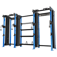Rack de entrenamiento de gimnasio para sentadillas, levantamiento de potencia, cruce de cables, múltiples sentadillas