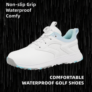 Zapatillas de Golf Impermeables y Cómodas para Hombre y Mujer A3, Zapatos Deportivos Antideslizantes para Exteriores con Cordones de Botón, Forro de Malla, Entresuela de Goma para Invierno - Product Image 2