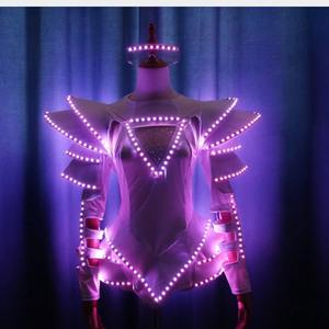 Abito a Led leggero a Led per donne costumi luminosi Sexy per ragazze che ballano abiti da spettacolo - Product Image 6