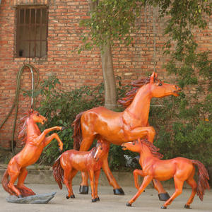 Bahçe, Parti, Hayvan Dekorasyonu, Peyzaj Sergileme Amaçlı Yaşam Boyu Açık Hava Su Geçirmez Fiberglas Reçine At Heykeli - Product Image 4