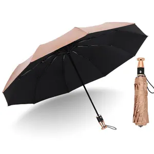 Titanium Silver Coating Pocket Size Mini Uv Windproof Five Folding Small 5 Fold Umbrella With Doll Storage