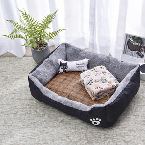 Großhandel Maßgefertigtes Luxus-Haustierbett Weiches Hundekörbchen Großes Rechteckiges Doppelseitiges Atmungsaktives Hunde- und Katzensofa - Product Image 5