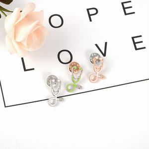 Mini Stethoskop Brosche Stifte Pink Green Gun Schwarz Kragen Corsage Ärzte Krankens ch wester Medizin student Abschluss geschenk - Product Image 5