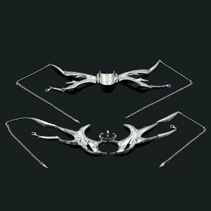 Máscara Gótica de Moda, Estilo Cyberpunk, Color Plateado Líquido Irregular, Hueca, para Mujeres y Hombres, Accesorio de Joyería Individual para Fiestas - Product Image 5