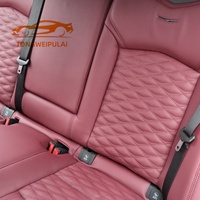 Housse de siège de voiture en similicuir PVC/PU/microfibre 60*90cm, personnalisable avec broderie, support en éponge imperméable pour l'intérieur de la voiture, canapé