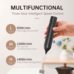 New 4-in-1 Rechargeable Cream Foam Maker Milk Frother Automatic Egg Mixer With Stand Modern Design - Product Image 2