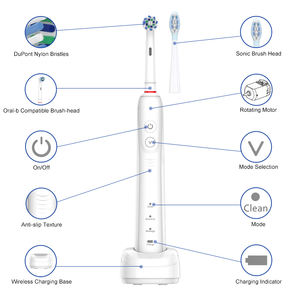 स्मार्ट पर्यावरण के अनुकूल वायरलेस इलेक्ट्रिक टूथब्रश इलेक्ट्रिक टूथब्रश थरथानेवाला oscillating घूर्णन इलेक्ट्रिक टूथब्रश - Product Image 2