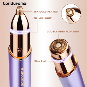 Conduroma Tondeuse Électrique Sourcils et Rasoir Visage 2 en 1 pour Femme Épilation avec Lumière LED - Product Image 6