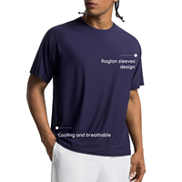 Camiseta Deportiva Vractive para Hombre, Manga Raglán, Secado Rápido, Transpirable, Spandex/Nylon, Ligera, Cómoda, para Gimnasio, Running y Fitness