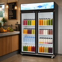 Réfrigérateur commercial pour boissons avec affichage vertical, autocollant personnalisé avec logo OEM, certifié CE