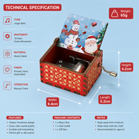 Coffret Cadeau de Noël : Jouets Musicaux Sensoriels en Bois de Bouleau pour Enfants - Anti-Stress & Éducatifs, Sans Piles, Marque Privée