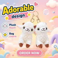 Porte-clés mignon en peluche de chèvre 12 cm, pendentif breloque chèvre bébé shaggy, prix de jeu pour machine à griffes d'arcade, vente en gros