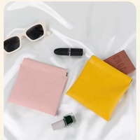 Pochette à lunettes en cuir PU texture litchi, sac cadeau pour bijoux avec rabat magnétique, petite pochette en cuir pour bagues et boucles d'oreilles