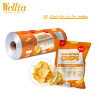 Film d'emballage en plastique avec logo personnalisé d'usine de qualité alimentaire 150g 250g chips de pommes de terre collations pop-corn bonbons feuille d'aluminium Sachet rouleau de film