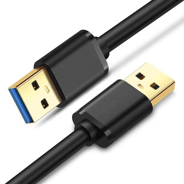 USB 3.0 to USB 2.0/3.0 Male to Male Extension Cable with Braid Shielding and PVC Jacket 1m for Computer & Camera