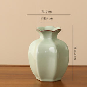 Jarrón de Porcelana Verde Guisante de Lujo - Decoración de Alta Gama para Sala de Estar y Vestíbulo, Perfecto para Arreglos Florales e Hidroponía - Product Image 5