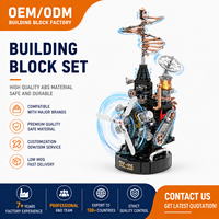 Kit de construction d'hélicoptère Da Vinci G8923 avec moteur V6, 707+ pièces, modèle d'assemblage DIY, jouet éducatif STEM, ornement de bureau