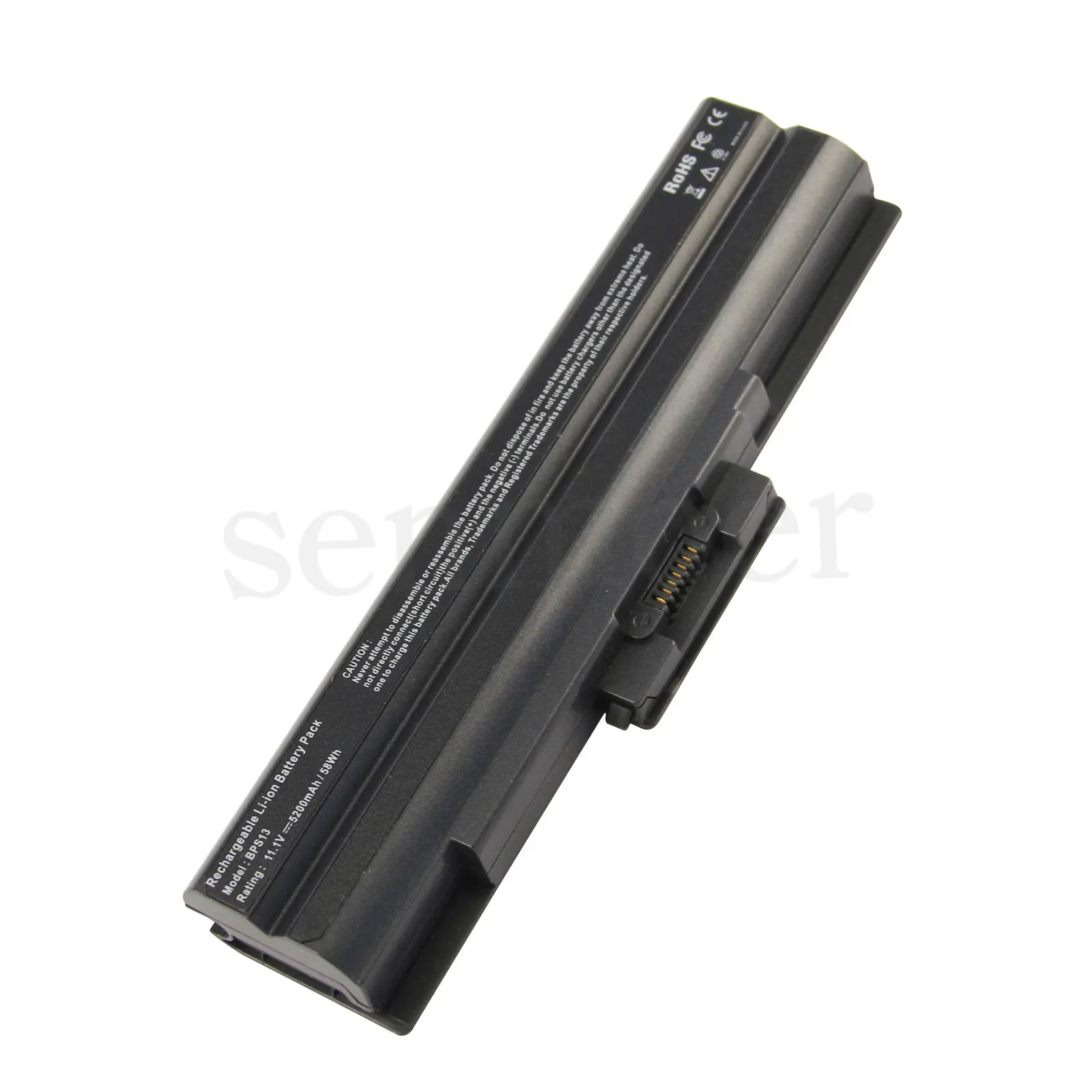 Remplacement de batterie rechargeable pour batterie d'ordinateur portable Sony Vaio vgn BPS13 noir