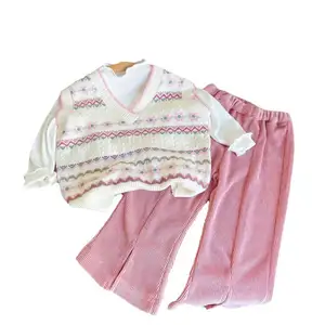 Оптовая продажа осенней одежды для девочек Одежда для маленьких девочек хорошего качества детская одежда в студенческом стиле детская одежда