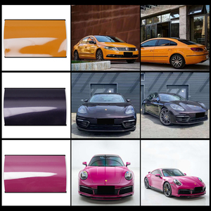Haute Brillant Rose Rouge Bleu Noir Vert Jaune Violet Voiture Emballage Vinyle Haute Qualité Changement De Voiture Film Véhicule Vinyle Wrap - Product Image 5