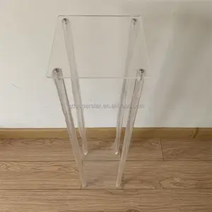 A-172 Clear Acrylic Rectangular Tall Flower Stand 20cm 40cm 60cm 80cm 100cm Flower Stand Wedding Centerpieces