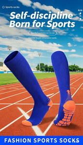 OEM&ODM Graduated Compression <b>Socks</b> Custom Gradual Pressure Recovery <b>Socks</b> for Sports <b>Running</b> Cycling - Product Image 3